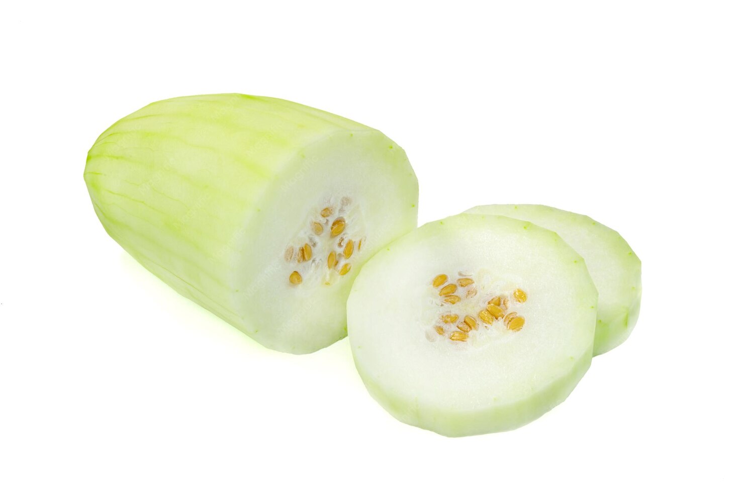 Bí xanh gọt vỏ bỏ ruột